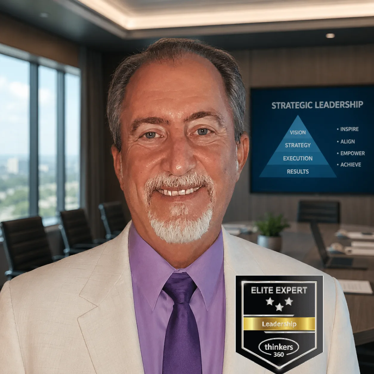 Zen Benefiel photo with Thinkers360 elite expert leadership badge